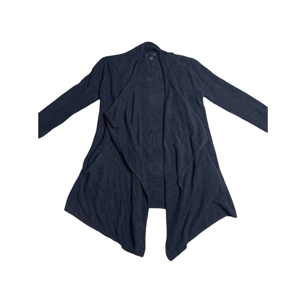 Barefoot Dreams Cozy Chic Lite Cascade Cardigan Sweater Black Women S / M - Picture 7 of 10